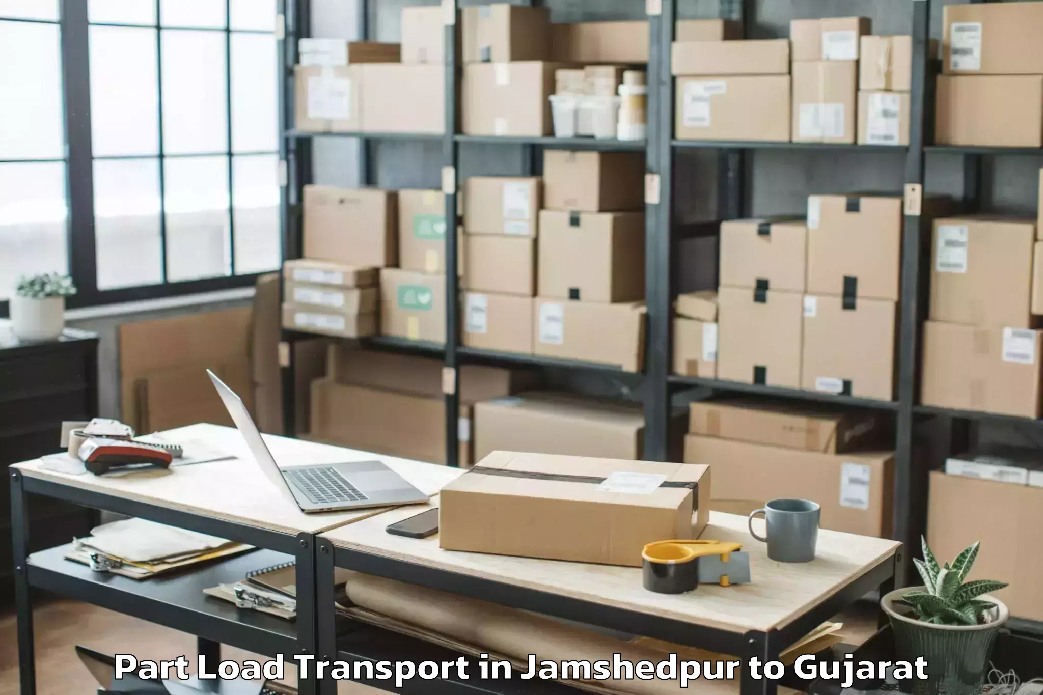 Professional Jamshedpur to Udhana Part Load Transport